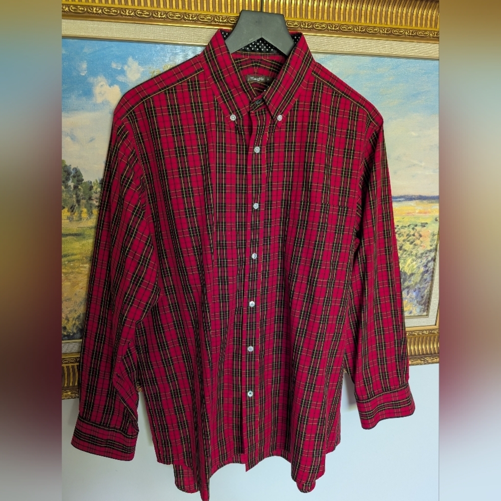 J.Mclaughlin Black/Red Plaid Shirt